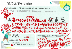 50代の参加者が書いたおぢやビジョンの画像