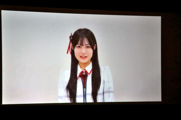 NGT48の北村優羽さんから届いたビデオメッセージの画像