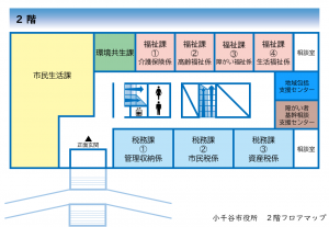 庁舎2階フロアマップ