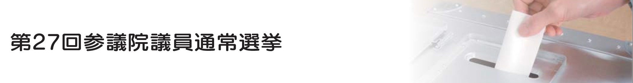 参議院議員通常選挙のタイトル画像